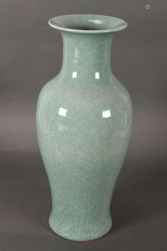 Pair Of Large Chinese Crackle Glaze Vases,