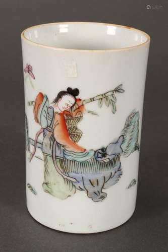 Chinese Porcelain Brush Pot,