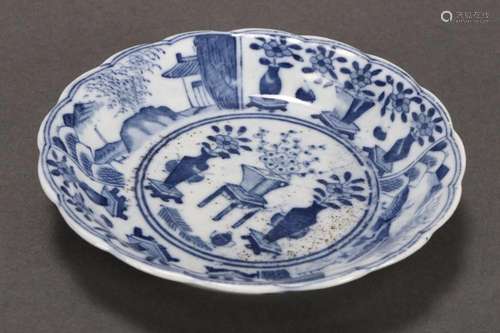 Chinese Blue and White Porcelain Dish,