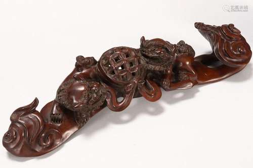 Chinese Wooden Ruyi,