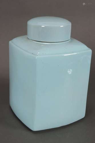 Chinese Monochrome Tea Canister,