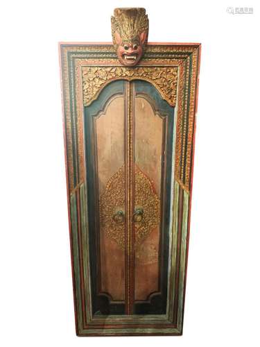 Set of Carved Indonesian Window Panels,