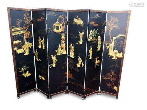 Chinese Six Panel Folding Screen,