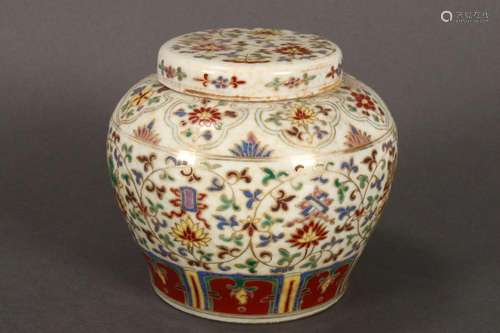 Chinese Porcelain Jar and Cover,