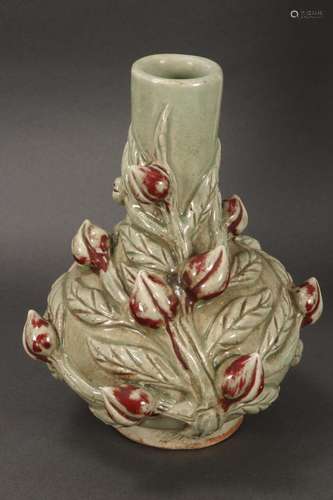 Chinese Ceramic Peach Vase,