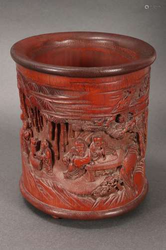 Chinese Bamboo Brush Pot,