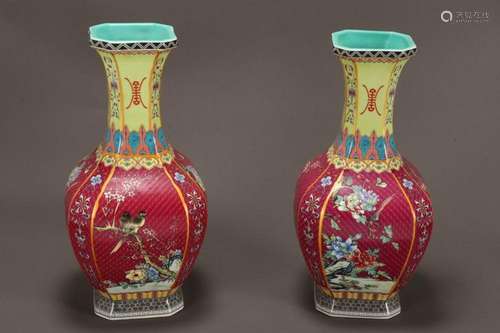 Pair of Chinese Porcelain Vases,