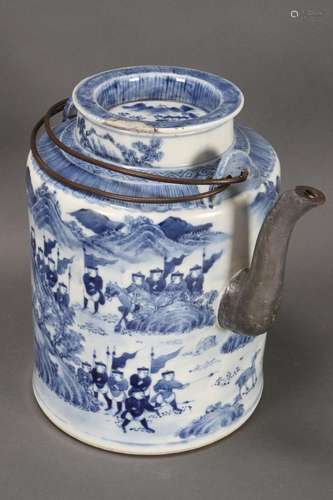 Large Chinese Late Qing Blue and White Porcelain