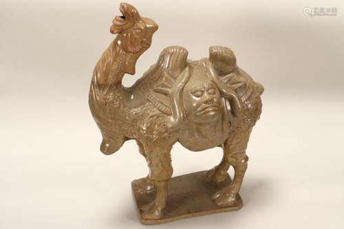 Chinese Ceramic Figure of a Camel,