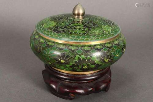 Chinese Cloisonne Jar and Cover,