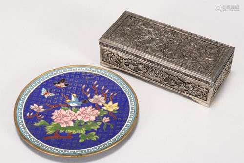 Chinese Cloisonne Dish,