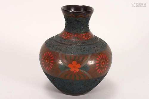 Japanese Meiji Period Shippo Vase,