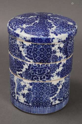 Japanese Blue and White Porcelain Three Tier