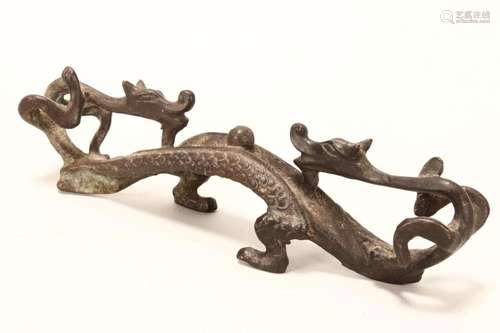 Chinese Bronze Dragon Brush Rest,