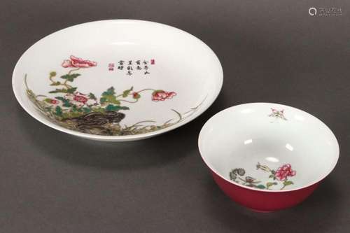 Chinese Porcelain Bowl and Dish,