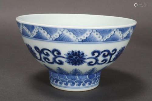 Chinese Blue and White Porcelain Bowl,