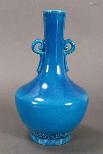 Chinese Blue Glaze Porcelain Vase,