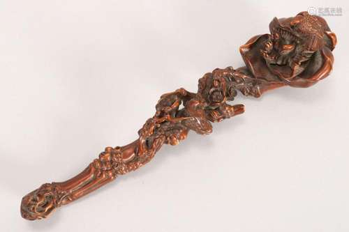 Chinese Carved Boxwood Ruyi Sceptre,