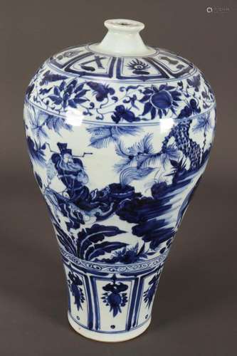 Chinese Blue and White Porcelain Vase,