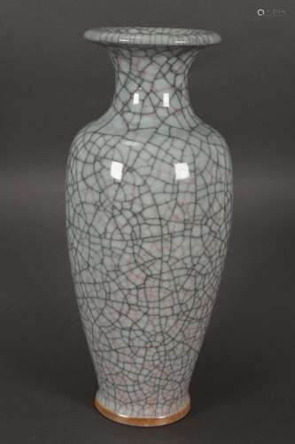 Large Chinese Crackle Glaze Vase,