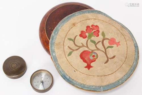 Two Chinese Qing Dynasty Compasses,