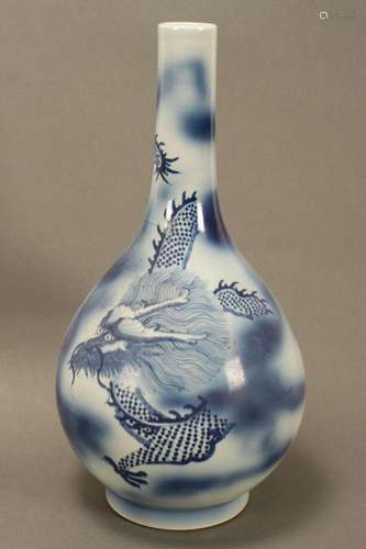 Chinese Blue and White Porcelain Vase,