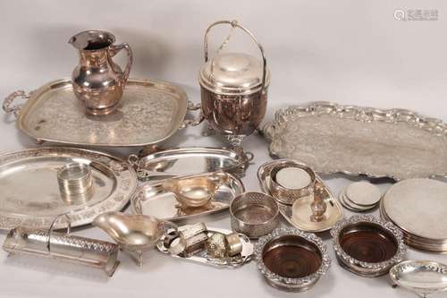 Box of Assorted Silver Plate,