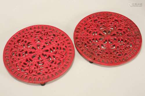 Pair of Cast Iron Trivets,