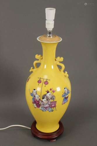 Chinese Twin Handled Porcelain Vase,