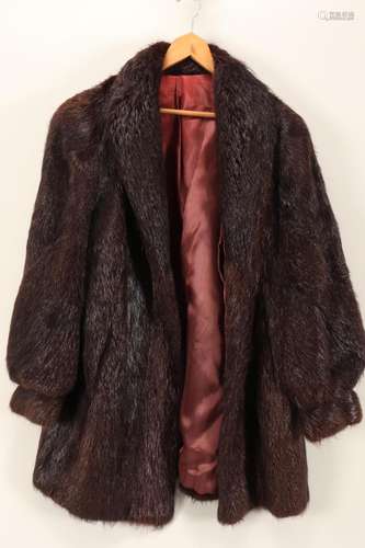 Ladies Dark Brown Fur Coat,