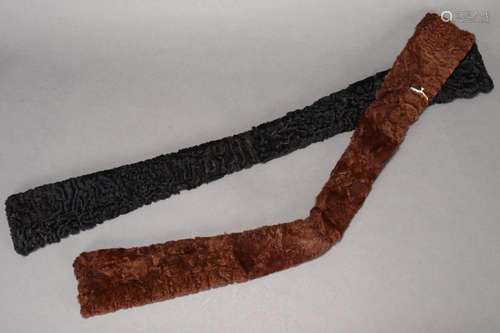 Two Astrakan Fur Scarves,