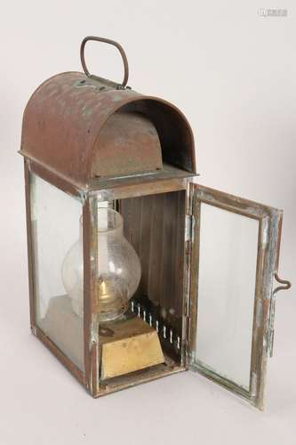 Copper and Glass Lantern,