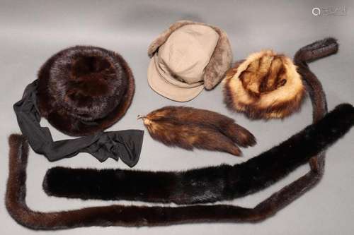 Four Assorted Fur Hats,