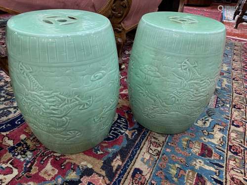 Pair of Chinese Tabourets,