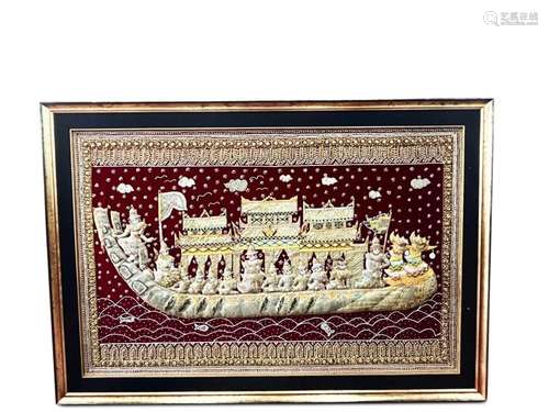 South East Asian Stumpwork Embroidery,