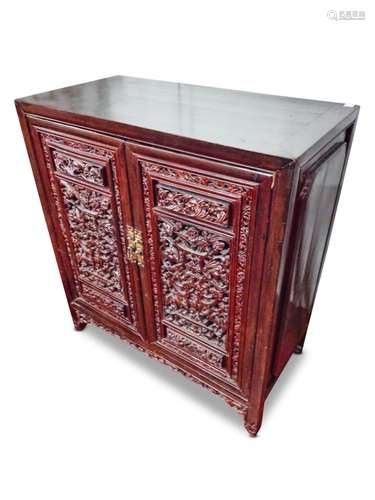 Chinese Twin Door Shelving Unit,