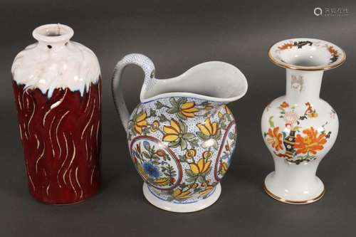 Three Pieces of European Porcelain,