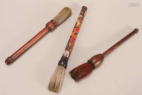 Three Chinese Calligraphy Brushes,