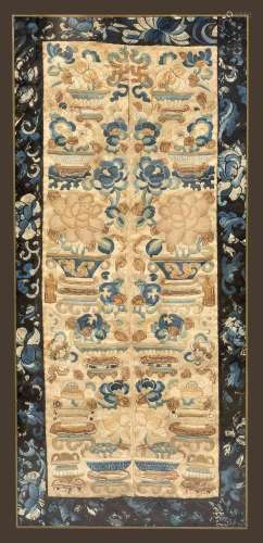 Embroidered border, China, Qing dyn