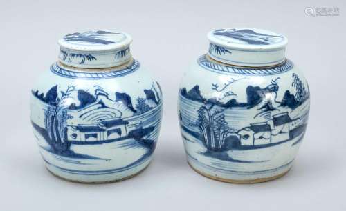 Pair of ginger pots, China, late 18