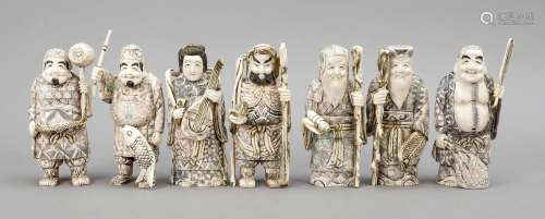 Okimono set of the Seven Gods of Fo