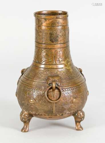 Archaising copper vase, China, 19th