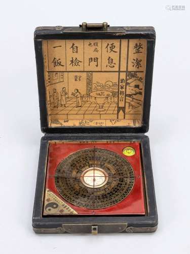 Chinese compass, 20th century, bras