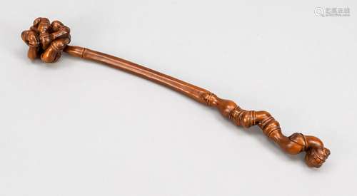 Sceptre, China, late Qing. Hardwood