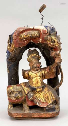 God of medicine on a tiger, China,