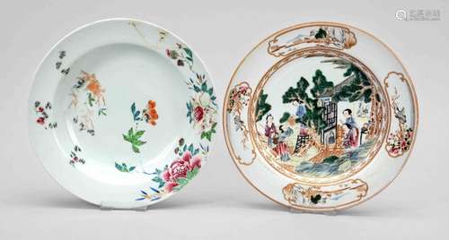 Two plates er famille Rose, China,