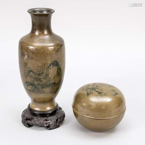 2 Lacquer vessels, China, Fuzhou, F