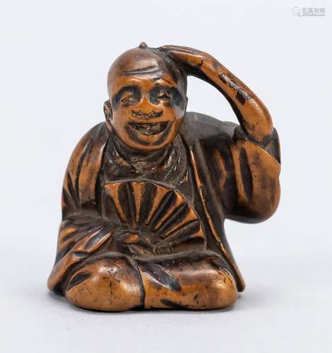 Netsuke ''Laughing Man with Fan'',