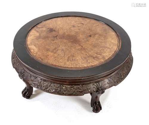 Large flat round table, China, 20th