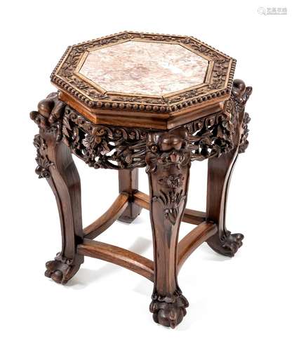 Octagonal wooden table, China, 20th